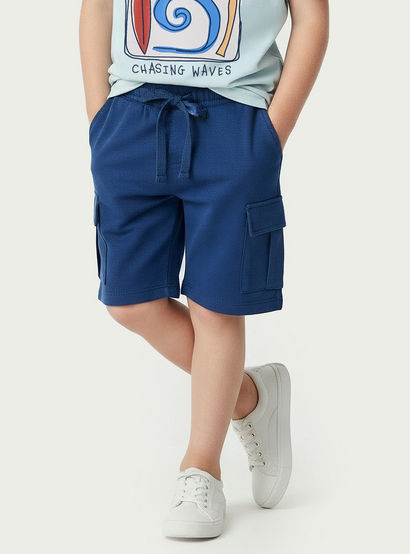 Juniors Crew Neck Short Sleeves T-shirt and Shorts Set with Graphic Print-boys-clothing-setsandcoords-image-3