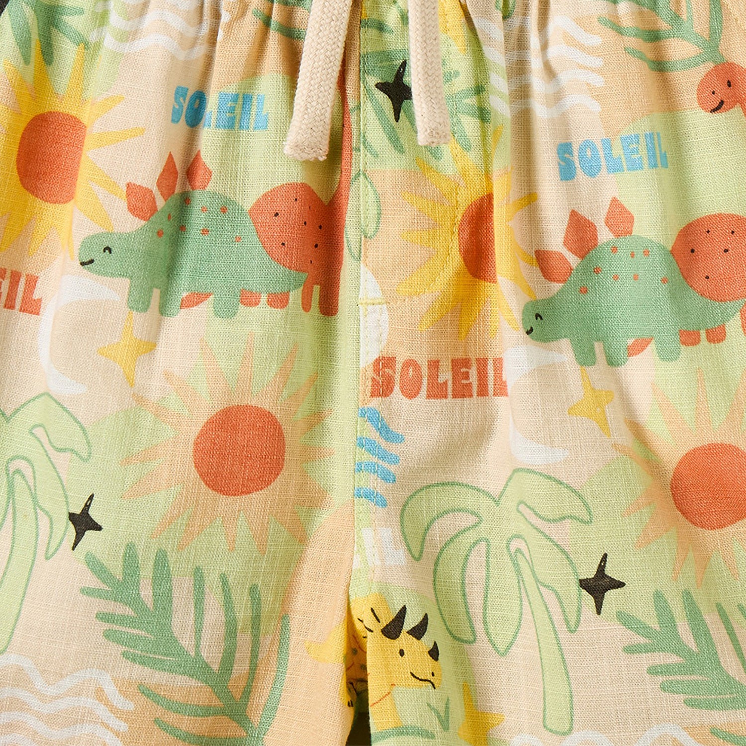 Juniors Collared Short Sleeves Shirt and Shorts Set with Tropical Print