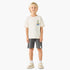 Juniors Crew Neck Short Sleeves T-shirt and Shorts Set with Drawstring Closure - Multicolour / 1-2 yrs