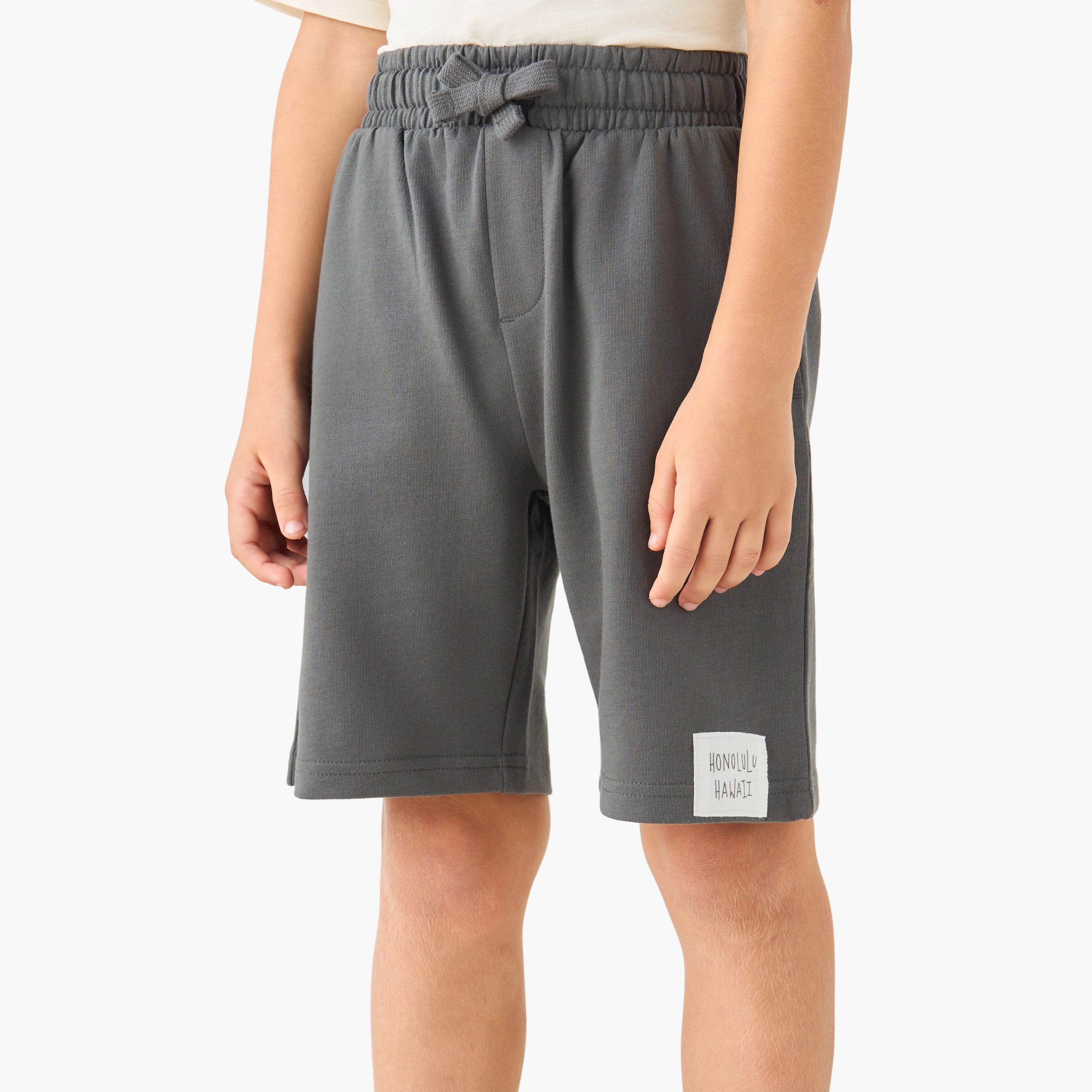 Juniors Crew Neck Short Sleeves T-shirt and Shorts Set with Drawstring Closure
