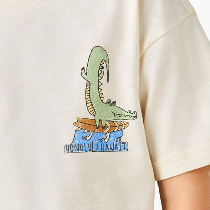 Juniors Crew Neck Short Sleeves T-shirt and Shorts Set with Drawstring Closure