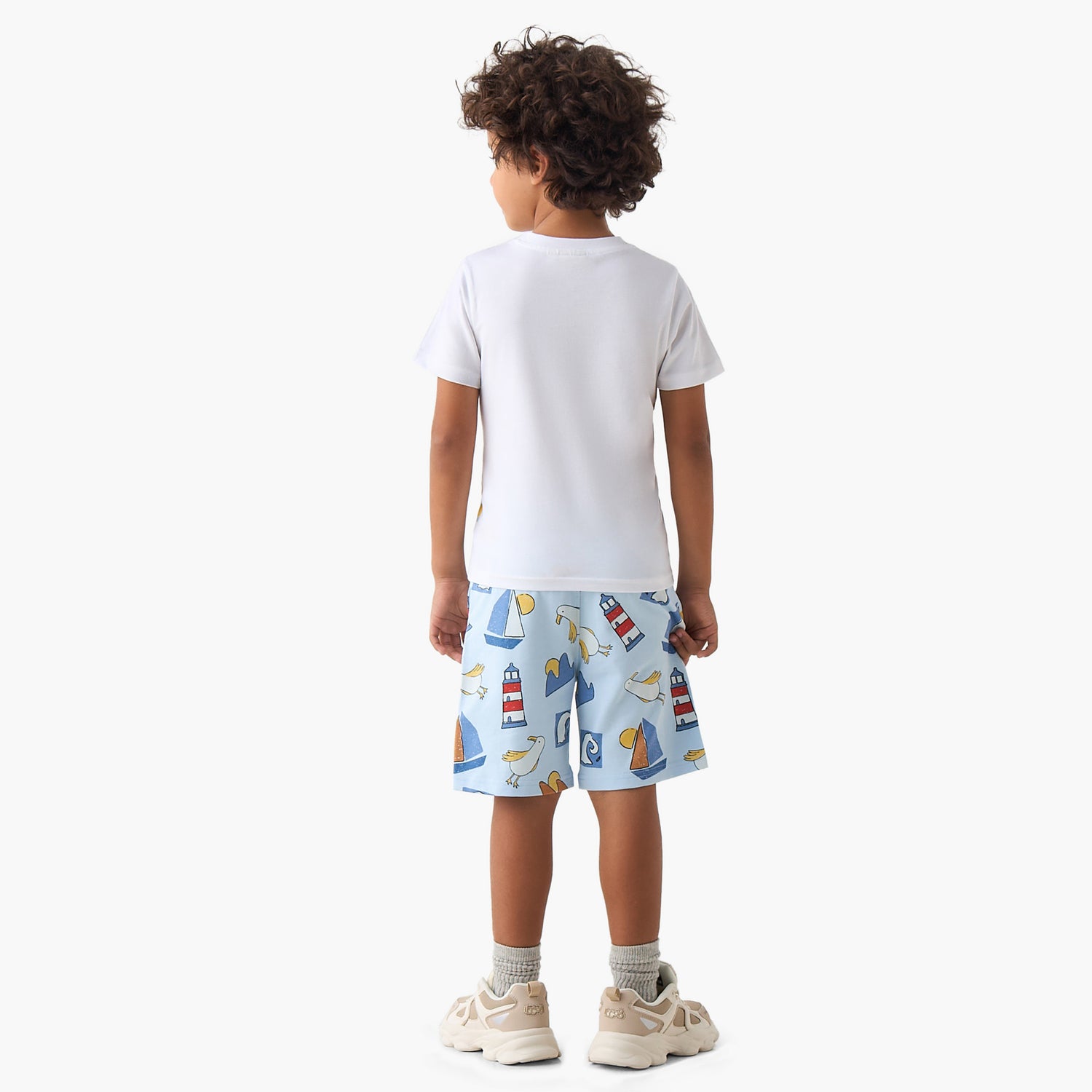 Set of 3 Juniors Crew Neck Short Sleeves T-shirt and Shorts Set with Graphic Print