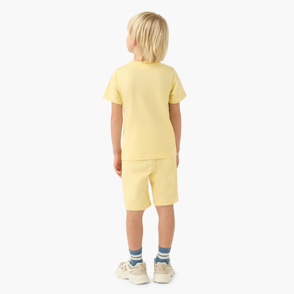 Set of 3 Juniors Crew Neck Short Sleeve T-shirt and Shorts Set with Drawstring Closure