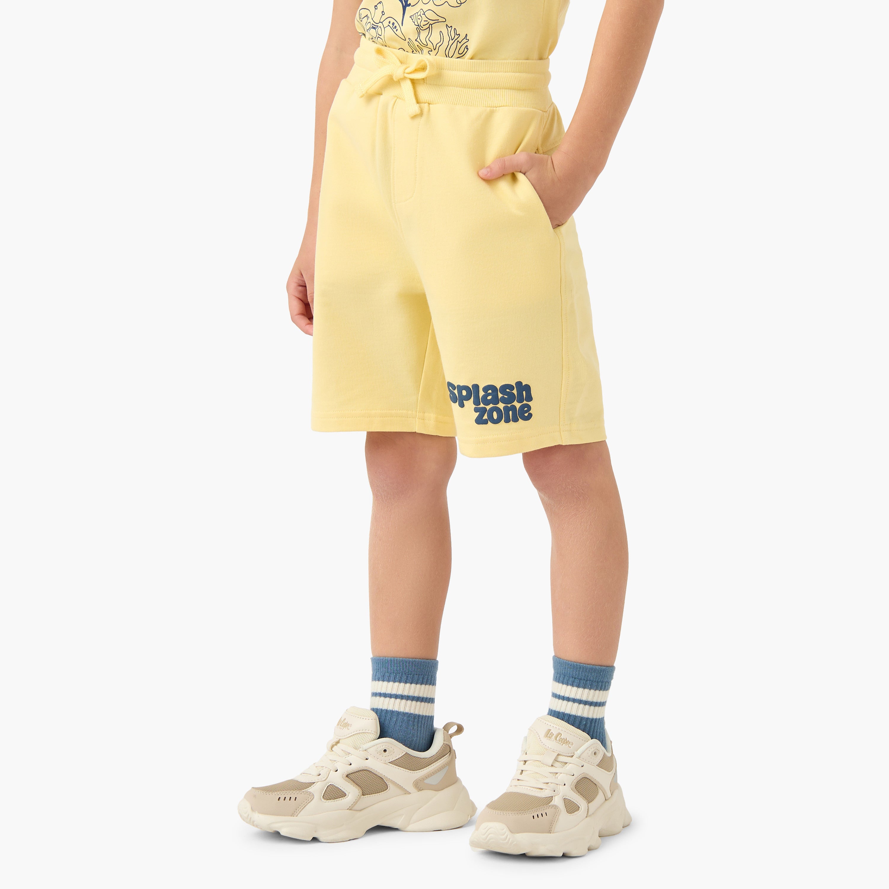 Set of 3 Juniors Crew Neck Short Sleeve T-shirt and Shorts Set with Drawstring Closure