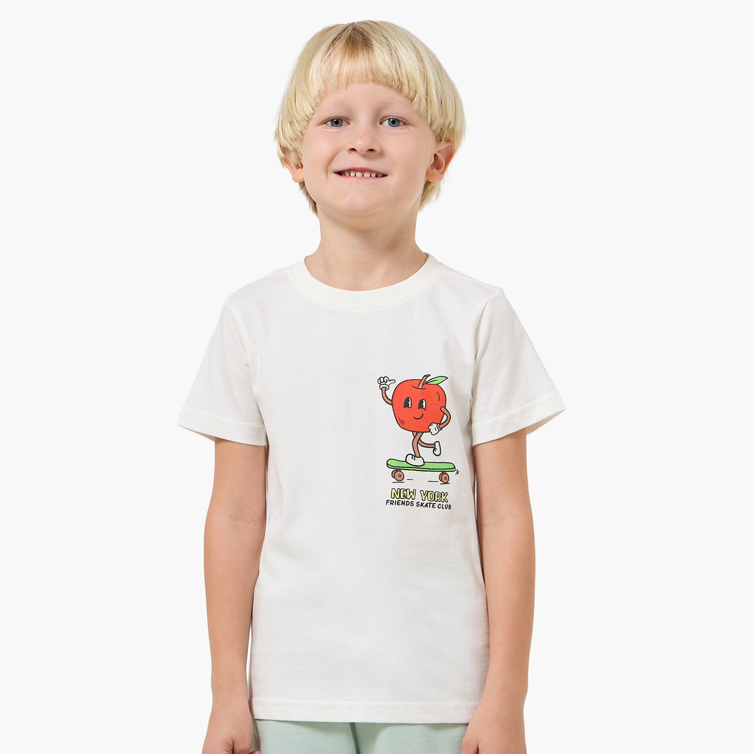 Set of 3 Juniors Crew Neck Short Sleeves T-shirt and Shorts Set with New York Print