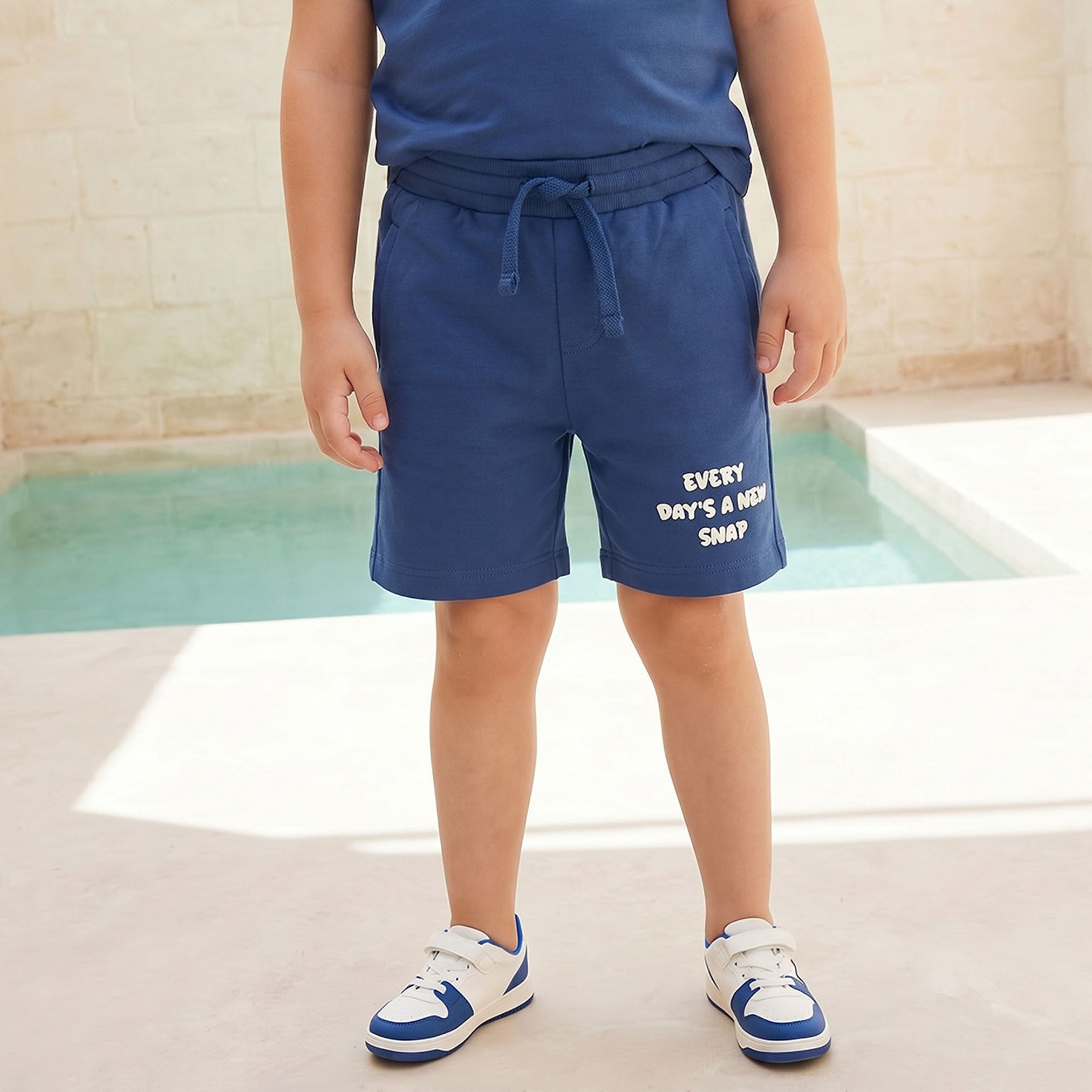 Set of 3 Juniors Crew Neck Short Sleeve T-shirt and Shorts Set with Graphic Print