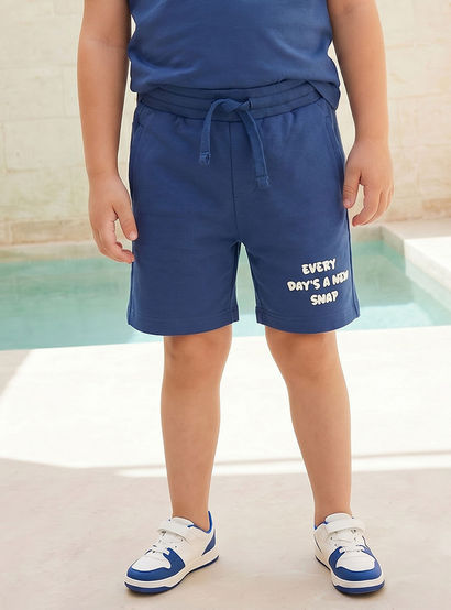 Set of 3 Juniors Crew Neck Short Sleeve T-shirt and Shorts Set with Graphic Print-boys-clothing-setsandcoords-image-5