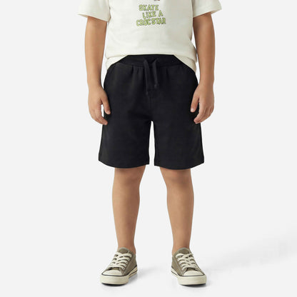 Juniors Crew Neck Short Sleeves T-shirt and Shorts Set with Crocodile Embroidery