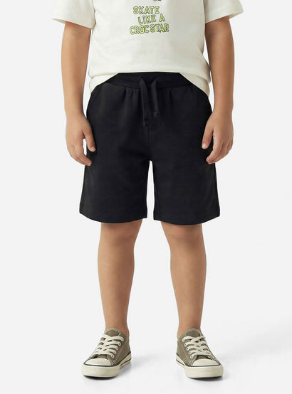 Juniors Crew Neck Short Sleeves T-shirt and Shorts Set with Crocodile Embroidery-boys-clothing-setsandcoords-image-4