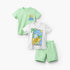 Set of 3 Juniors Crew Neck Short Sleeves T-shirt and Shorts Set with Graphic Print - Multicolour / 6-7 yrs