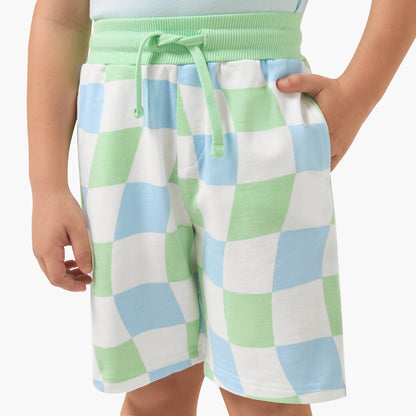 Set of 3 Juniors Crew Neck Short Sleeve T-shirt and Shorts Set with Assorted Print