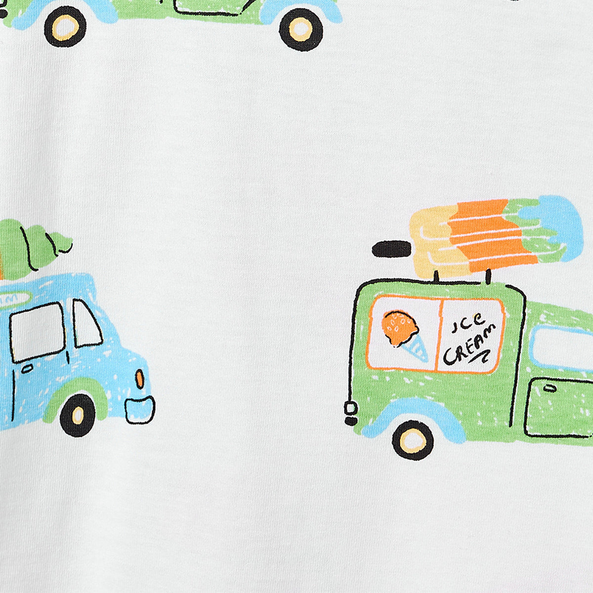 Set of 3 Juniors Crew Neck Short Sleeves T-shirt and Shorts Set with Travel Print