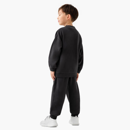 Juniors Mandari Collar Long Sleeves Jacket and Joggers Set with Zip Closure