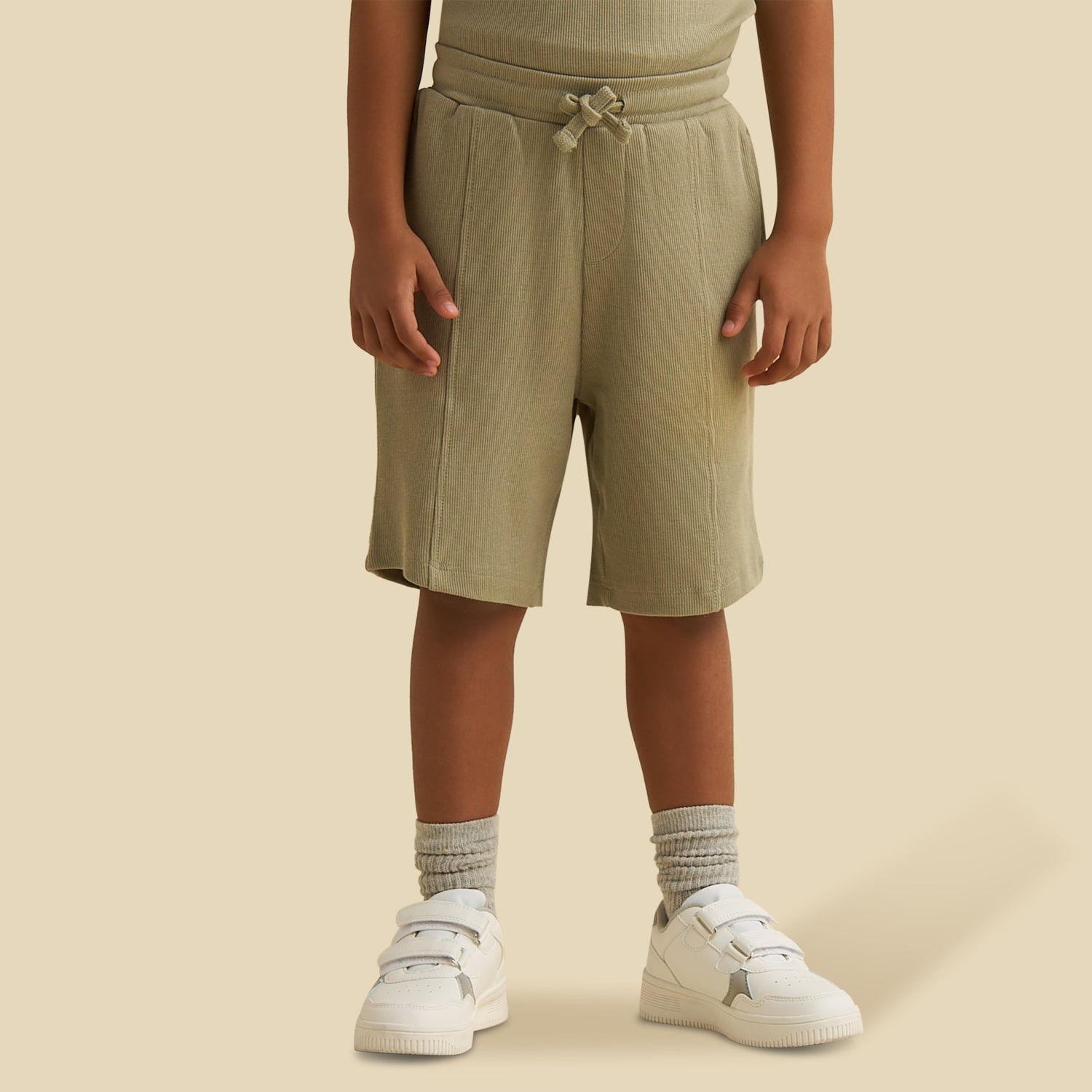Juniors Polo Neck Short Sleeves T-shirt and Short Set with Tipping Detail
