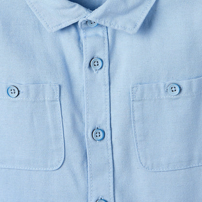 Eligo Collared Short Sleeves Shirt and Shorts Set with Pockets
