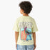 Disney Crew Neck Short Sleeves T-shirt with Stitch Print - Yellow / 1-2 yrs