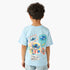Disney Crew Neck Short Sleeve T-shirt with Stitch Print - Blue / 1-2 yrs