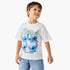 Disney Crew Neck Short Sleeves T-shirt with Stitch Print - White / 1-2 yrs