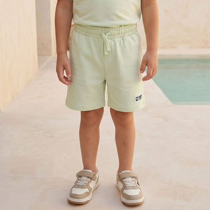 Disney Crew Neck Short Sleeve T-shirt and Shorts Set with Mickey Mouse Print