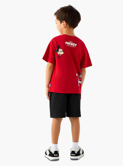 Disney Crew Neck Short Sleeve T-shirt and Shorts Set with Drawstring Closure-boys-clothing-setsandcoords-image-4