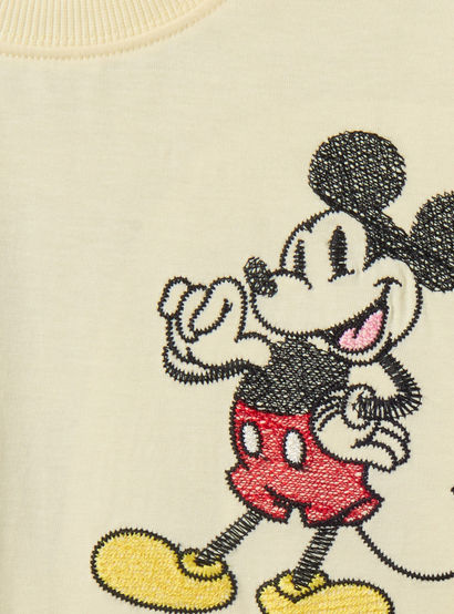 Disney Crew Neck Short Sleeve T-shirt and Shorts Set with Mickey Mouse Embroidery-boys-clothing-setsandcoords-image-5