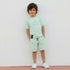 Kappa Crew Neck Short Sleeves T-shirt and Shorts Set with Embossed Logo - Green / 6-7 yrs