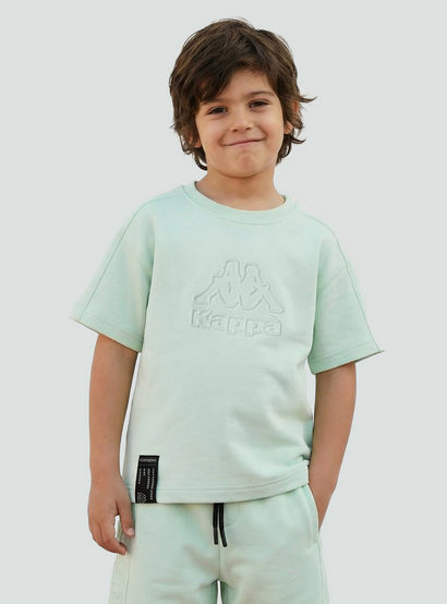 Kappa Crew Neck Short Sleeves T-shirt and Shorts Set with Embossed Logo-baby-girls-clothing-setsandcoords-image-2