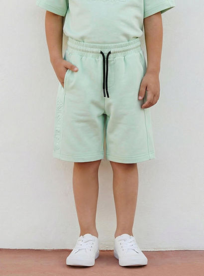 Kappa Crew Neck Short Sleeves T-shirt and Shorts Set with Embossed Logo-baby-girls-clothing-setsandcoords-image-3