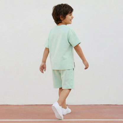 Kappa Crew Neck Short Sleeves T-shirt and Shorts Set with Embossed Logo