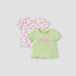 Pack of 2 Juniors Crew Neck Ruffle Sleeves T-shirt with Heart Print - Multicolour / 12-18 mths