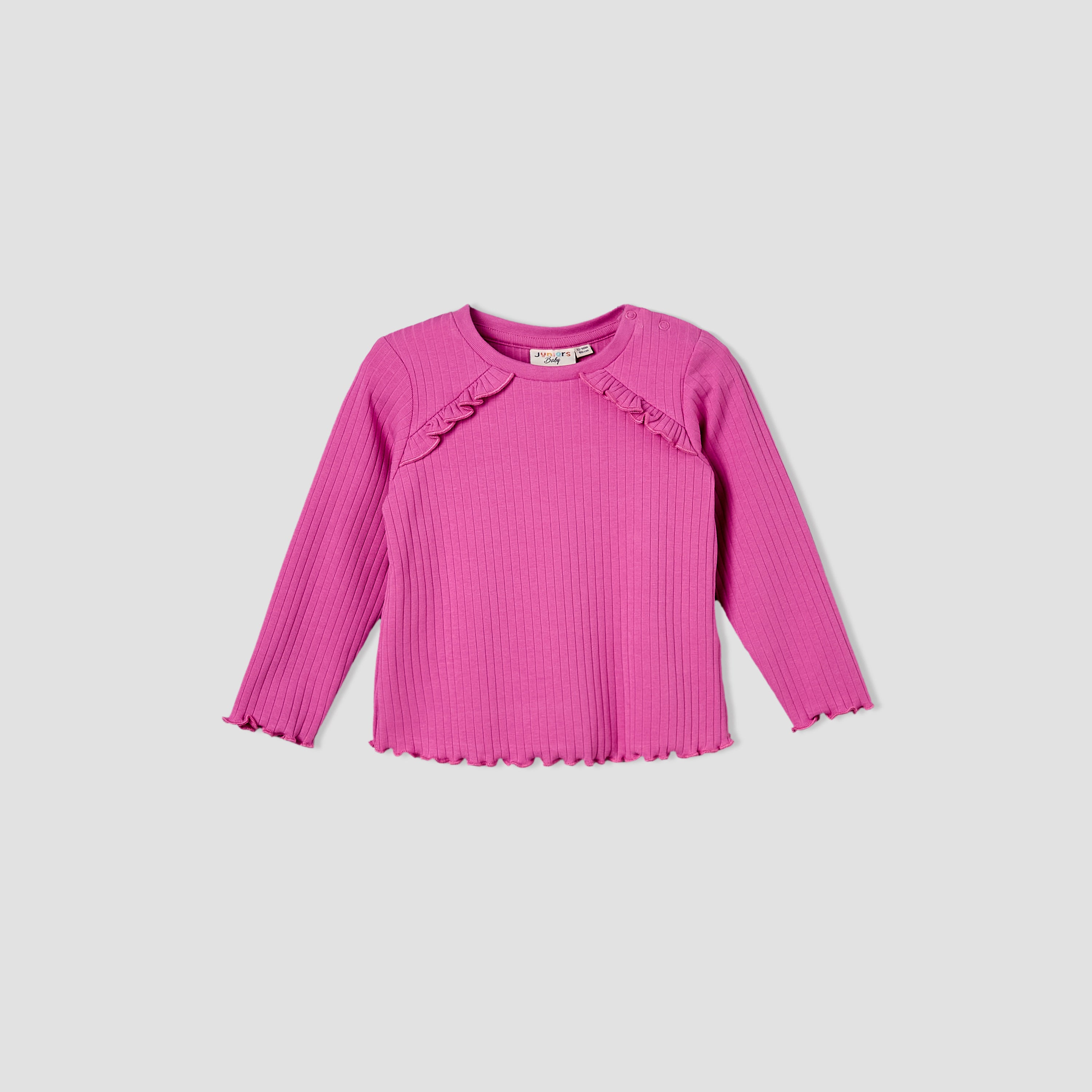 Pack of 2 Juniors Crew Neck Long Sleeves T-shirt with Applique Detail