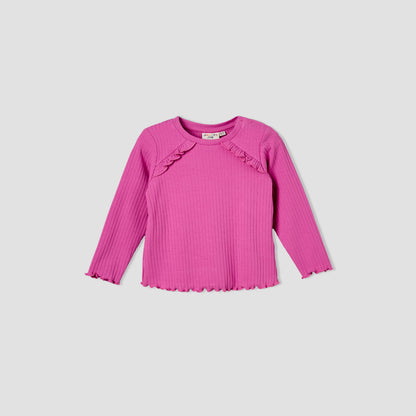 Pack of 2 Juniors Crew Neck Long Sleeves T-shirt with Applique Detail
