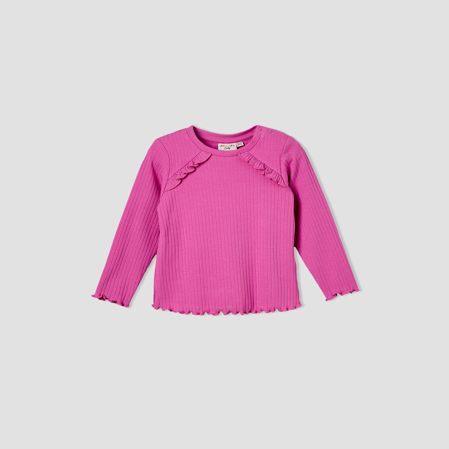 Pack of 2 Juniors Crew Neck Long Sleeves T-shirt with Applique Detail