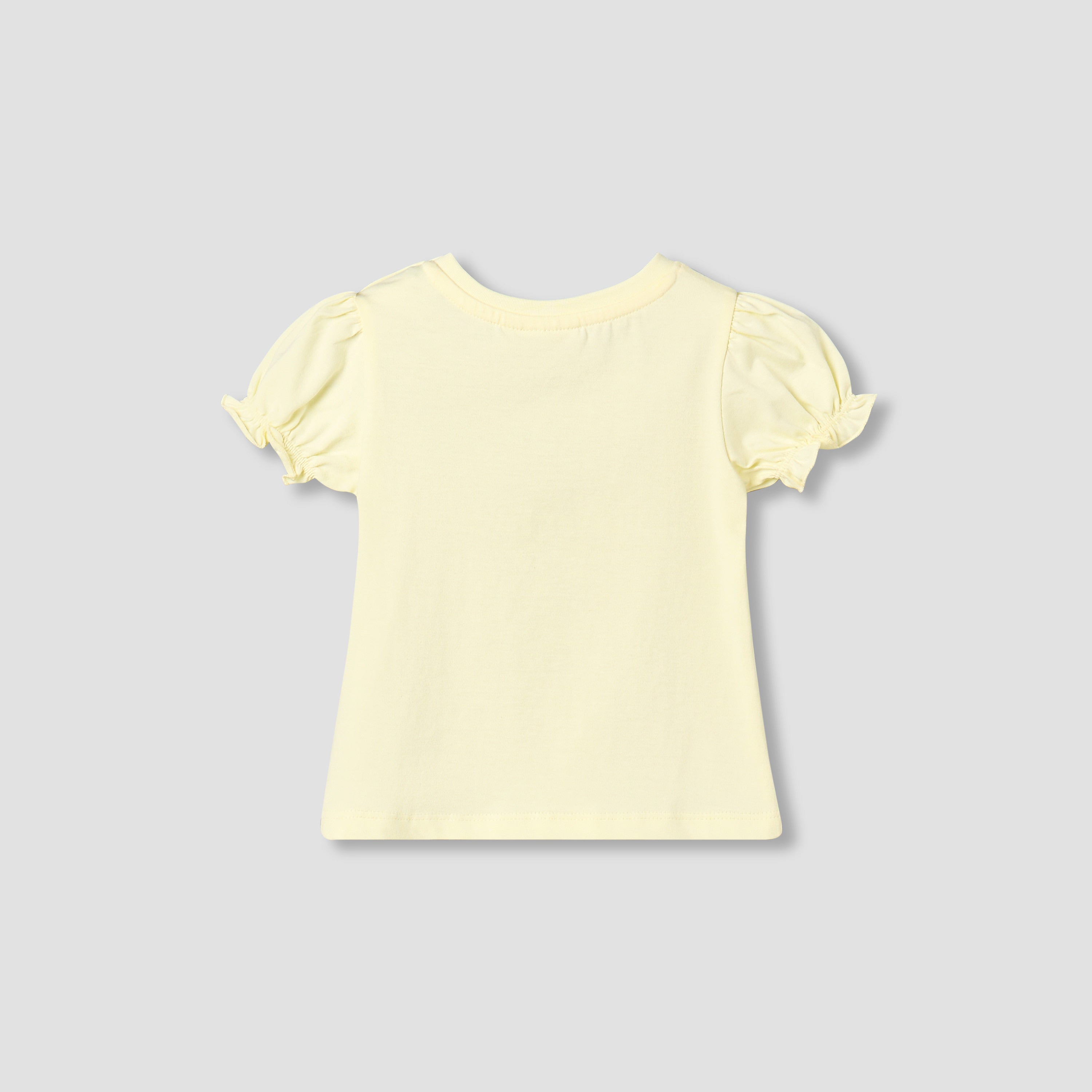 Juniors Crew Neck Short Sleeves T-shirt with Floral Print