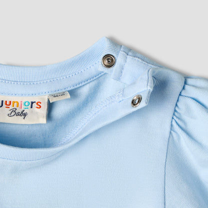 Pack of 2 Juniors Round Neck Short Sleeves T-shirt with Ruffled Hem