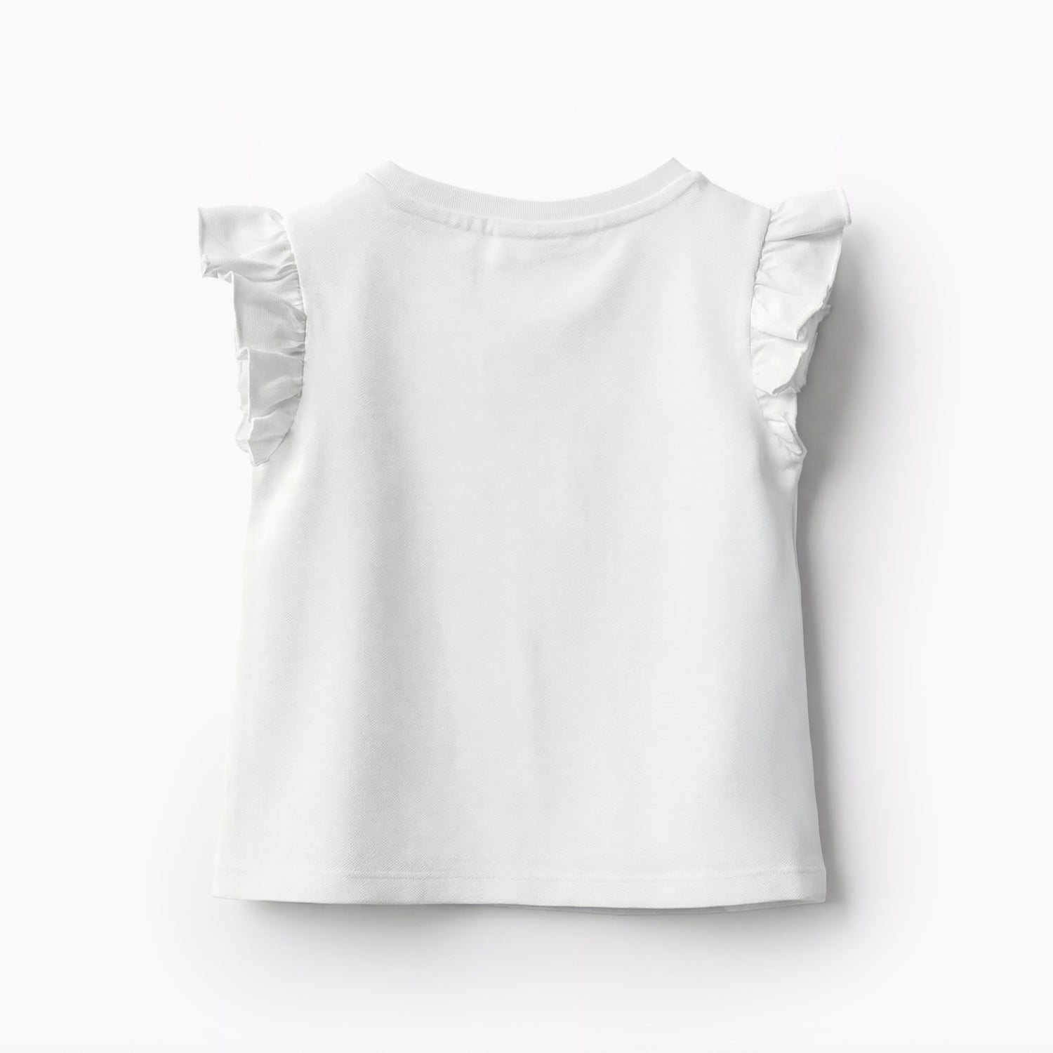Juniors Round Neck Sleeveless T-shirt with Unicorn Print