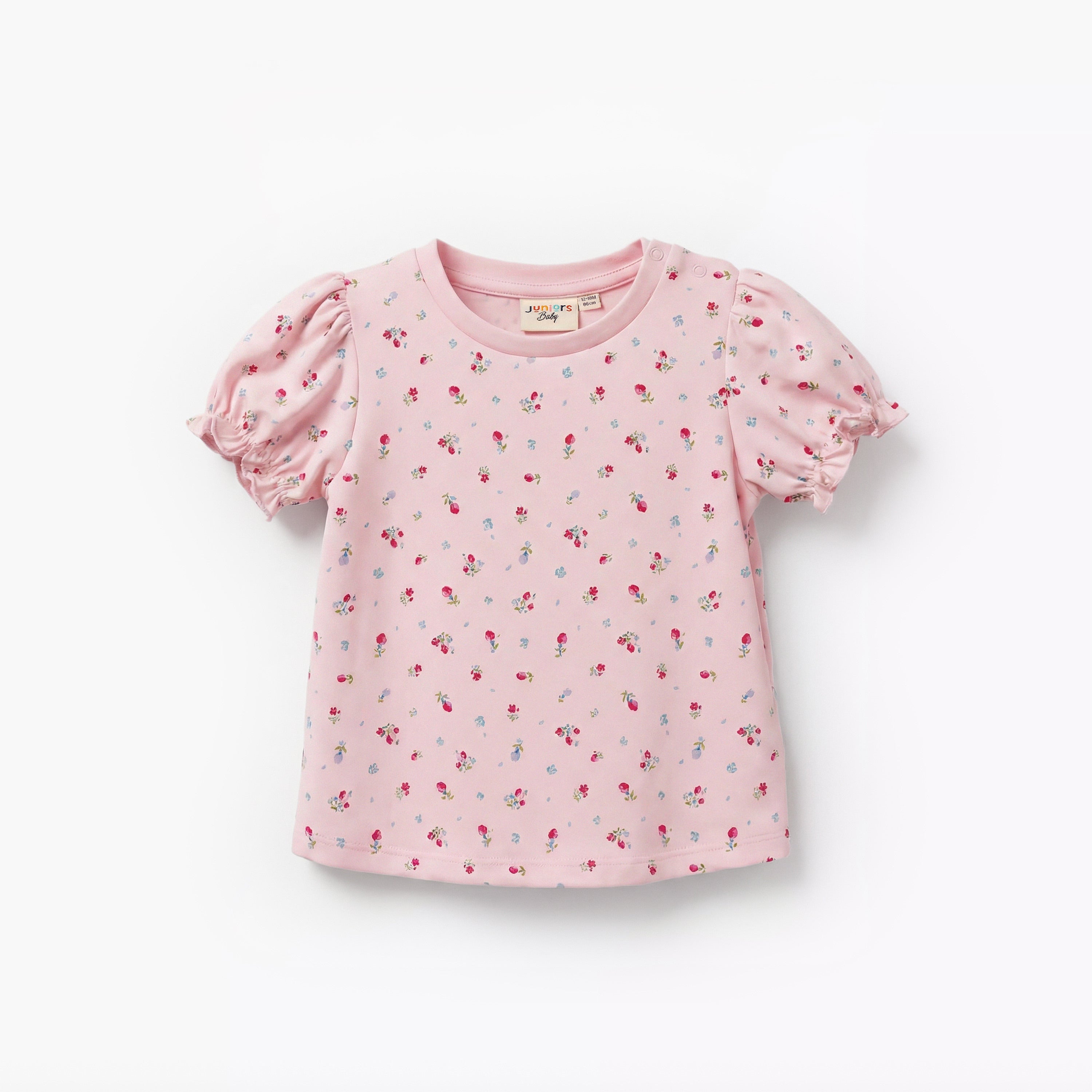 Pack of 2 Juniors Round Neck Short Sleeves T-shirt with Assorted Prints