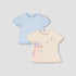 Pack of 2 Juniors Round Neck Short Sleeve T-shirt with Print - Multicolour / 12-18 mths
