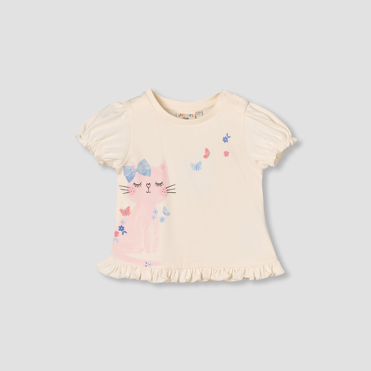 Pack of 2 Juniors Round Neck Short Sleeve T-shirt with Print