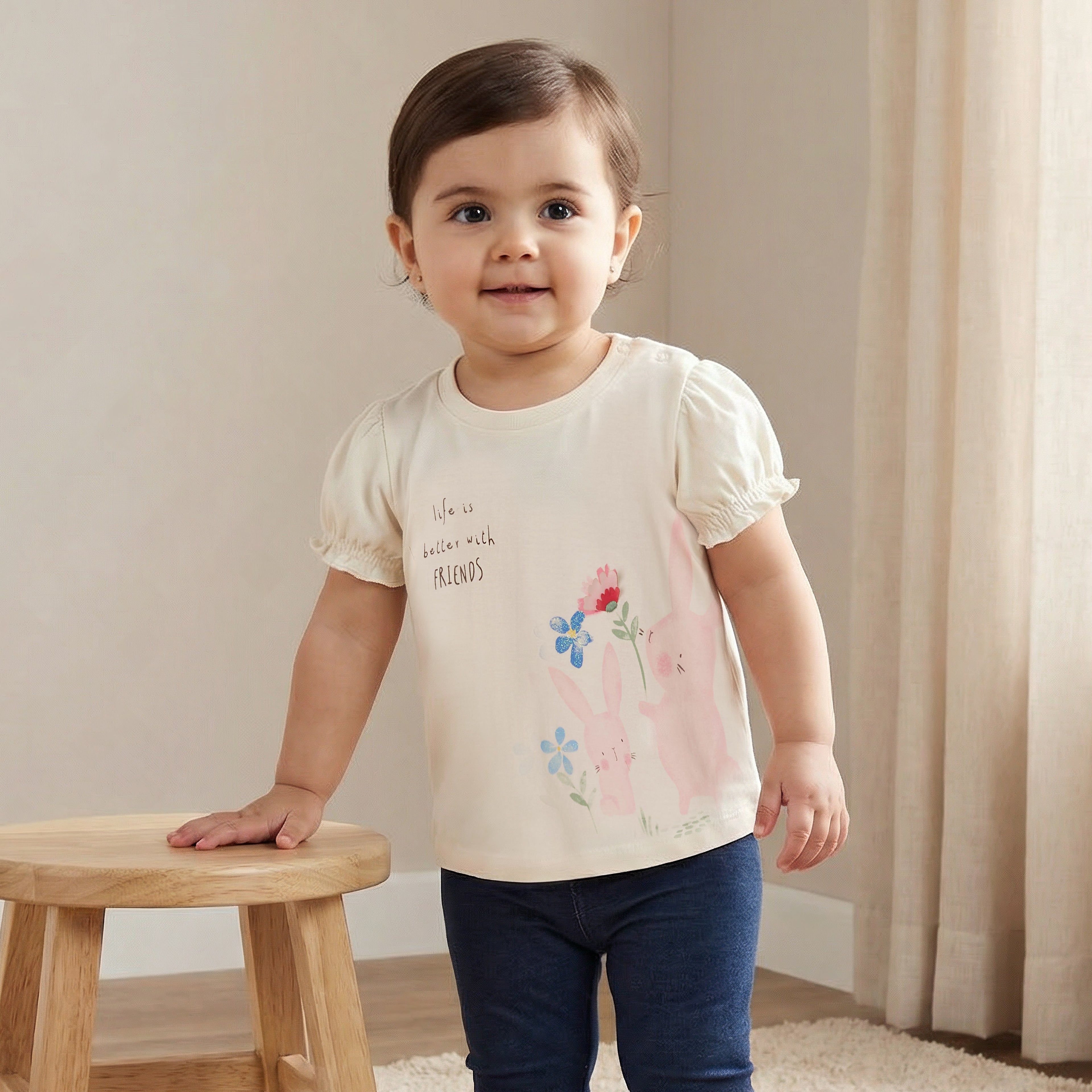 Pack of 3 Juniors Round Neck Short Sleeve T-shirt