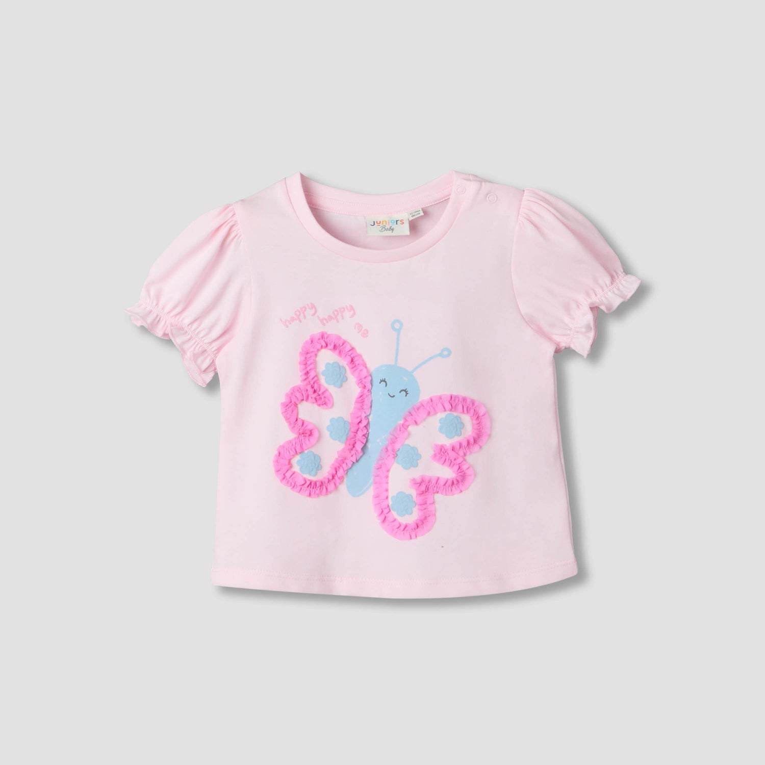 Pack of 2 Juniors Crew Neck Short Sleeves T-shirt with Assorted Design
