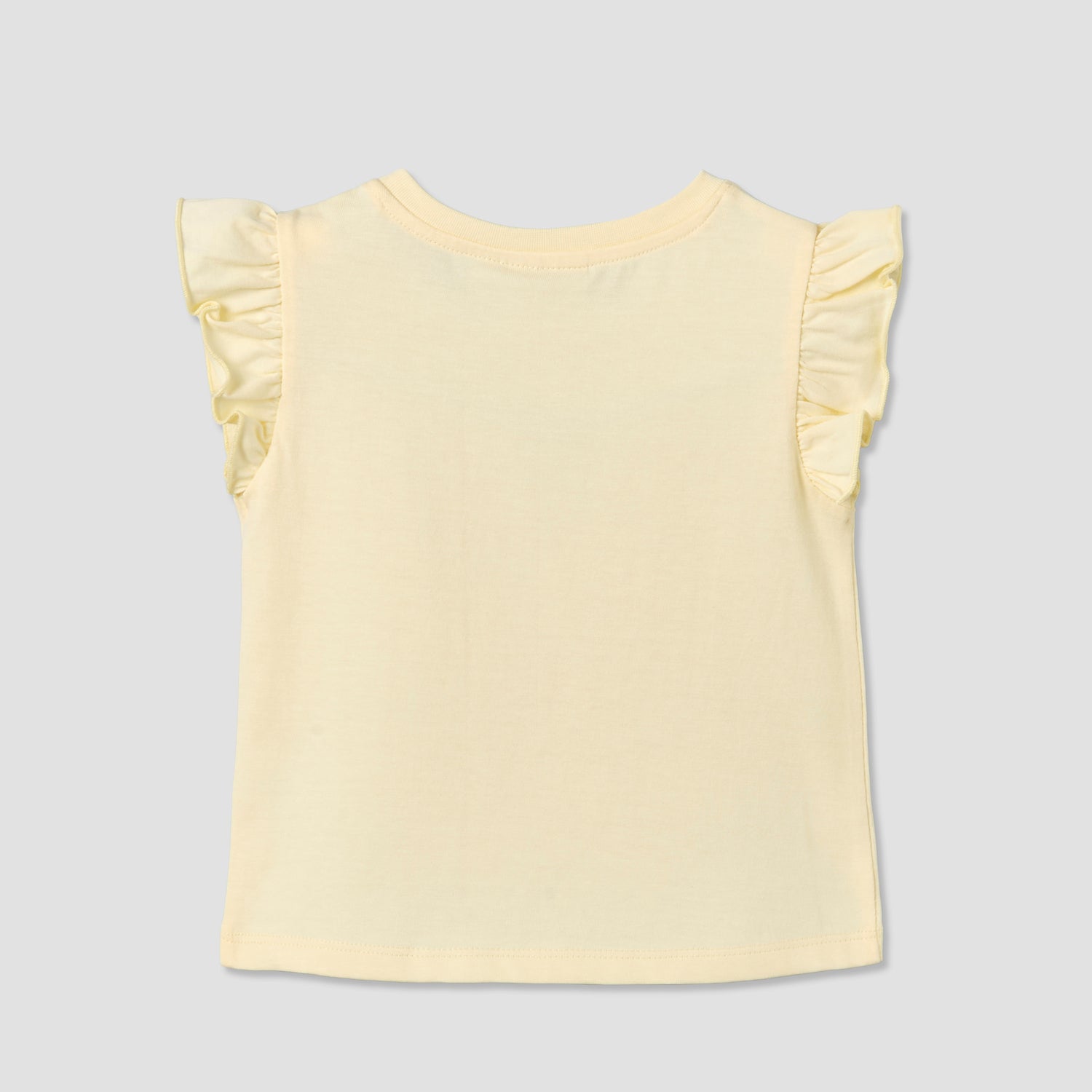 Juniors Round Neck Sleeveless T-shirt with Ice Cream Cone Print