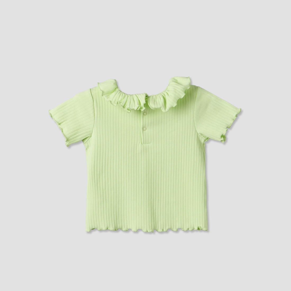 Juniors Round Neck Short Sleeves T-shirt with Ribbed Design
