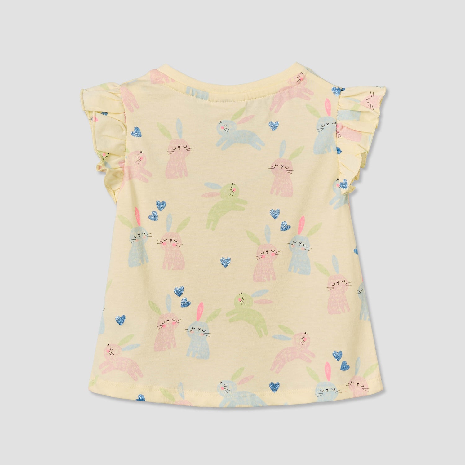 Juniors Crew Neck Sleeveless T-shirt with Bunny Print