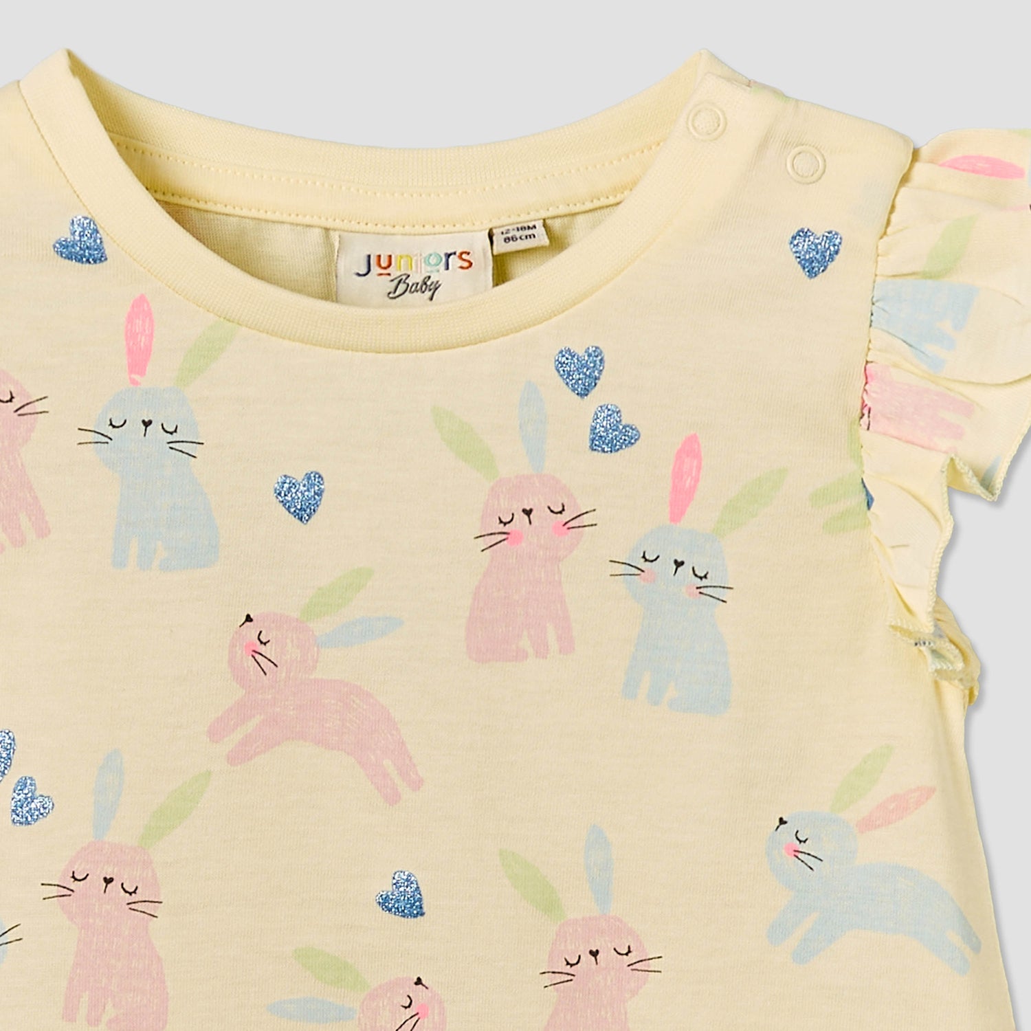Juniors Crew Neck Sleeveless T-shirt with Bunny Print