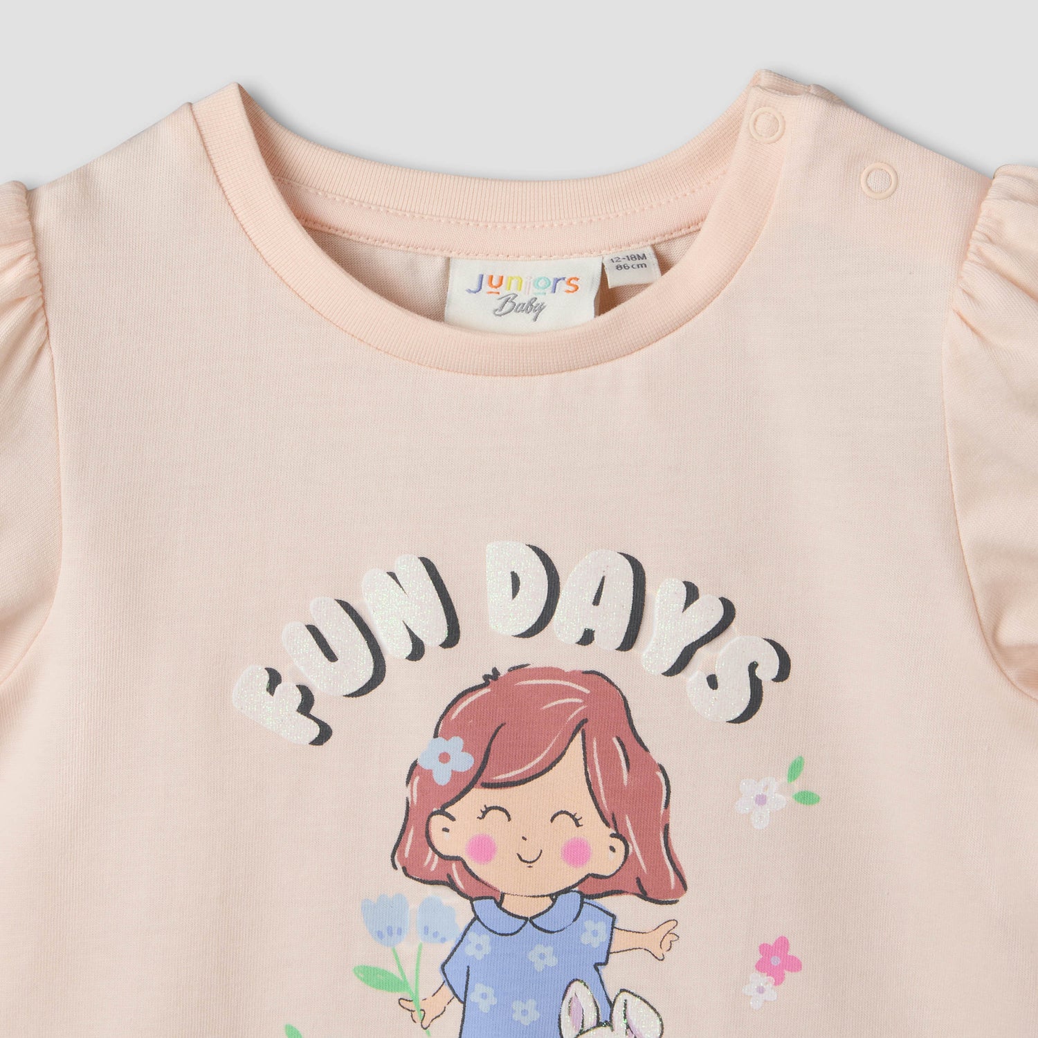 Pack of 2 Juniors Crew Neck Short Sleeves T-shirt with Prints