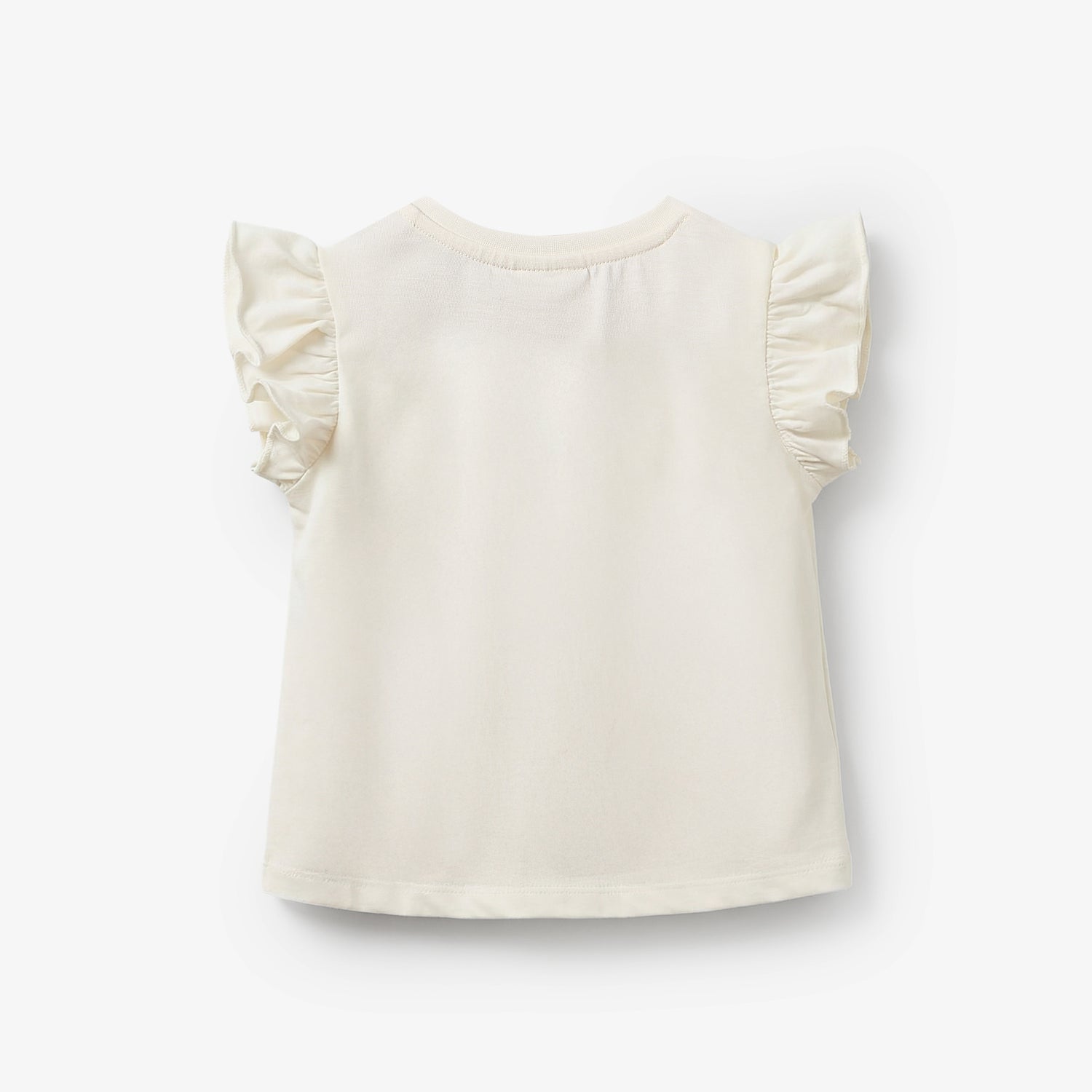 Juniors Crew Neck Cap Sleeves T-shirt with Graphic Print
