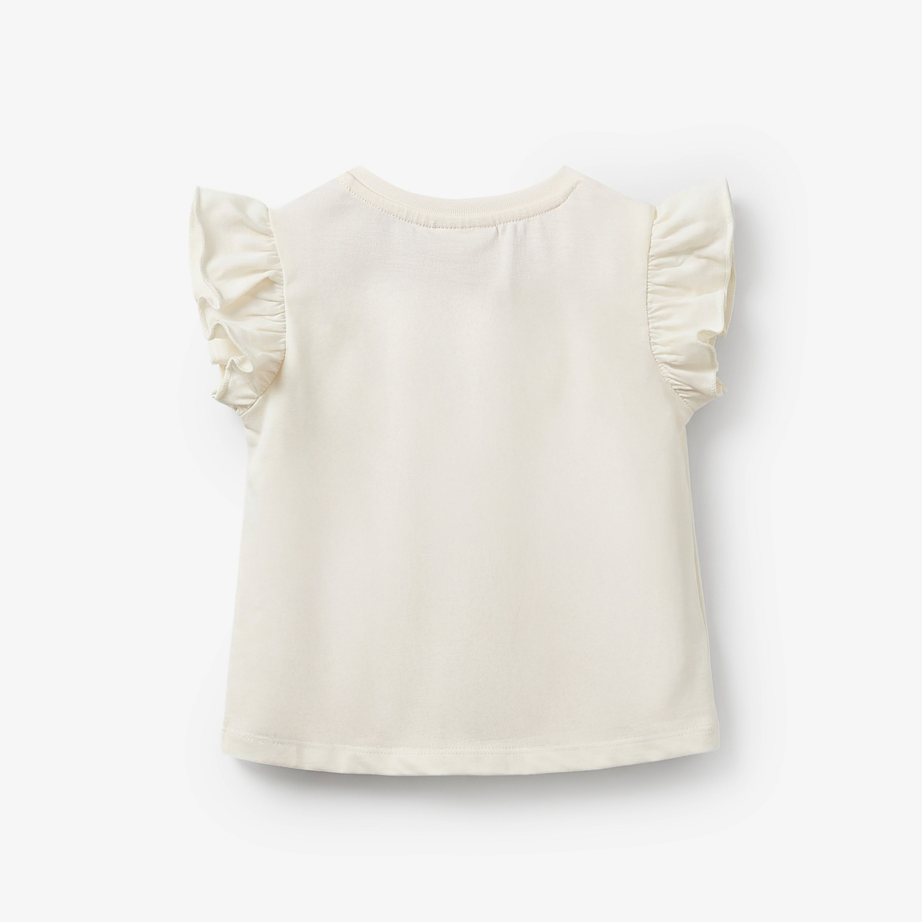 Juniors Crew Neck Cap Sleeves T-shirt with Graphic Print