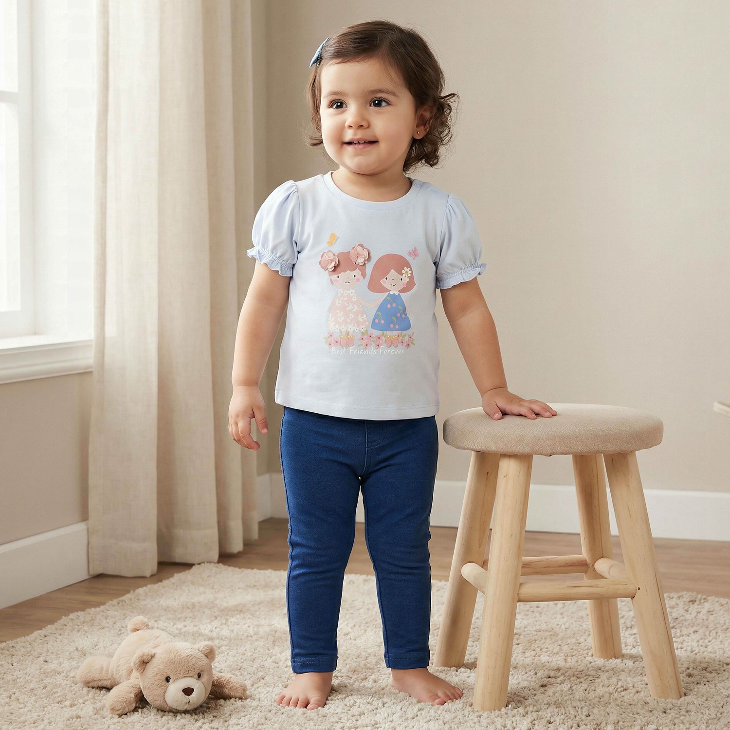 Pack of 3 Juniors Crew Neck Short Sleeves T-shirt with Assorted Design