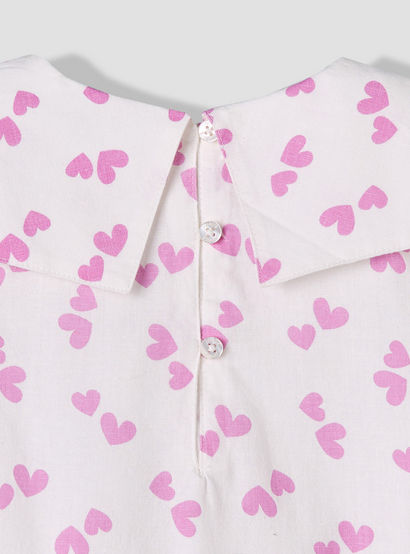 Juniors Sailor Collar Long Sleeves Drop Waist Dress with Checked Floral Design-baby-girls-clothing-dressesandjumpsuits-image-6